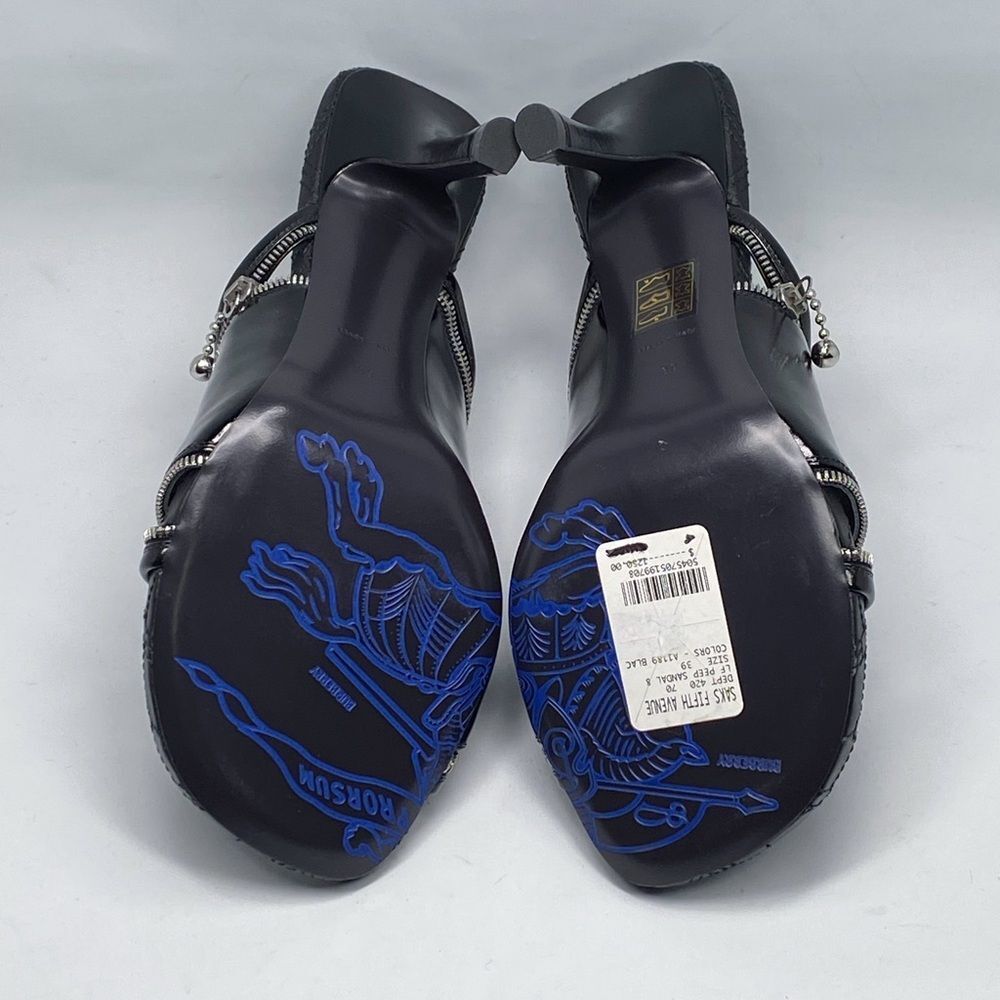 Burberry Peep High Heel Slide Sandals size 39 - Picture 11 of 12